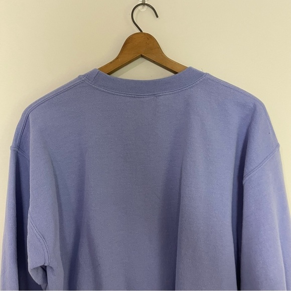 Vintage Women's Purple Crewneck Embroidered Butterfly Pullover Sweatshirt - Picture 6 of 6